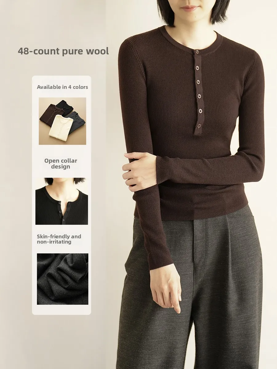 Women's Knitted round Ne Pullover Thin Base Layer Sweater Spring Autumn Sle Full Wool Long Sve Commute Faion
Women's Knitted round Ne Pullover Thin Base Layer Sweater Spring Autumn Sle Full Wool Long Sve Commute Faion