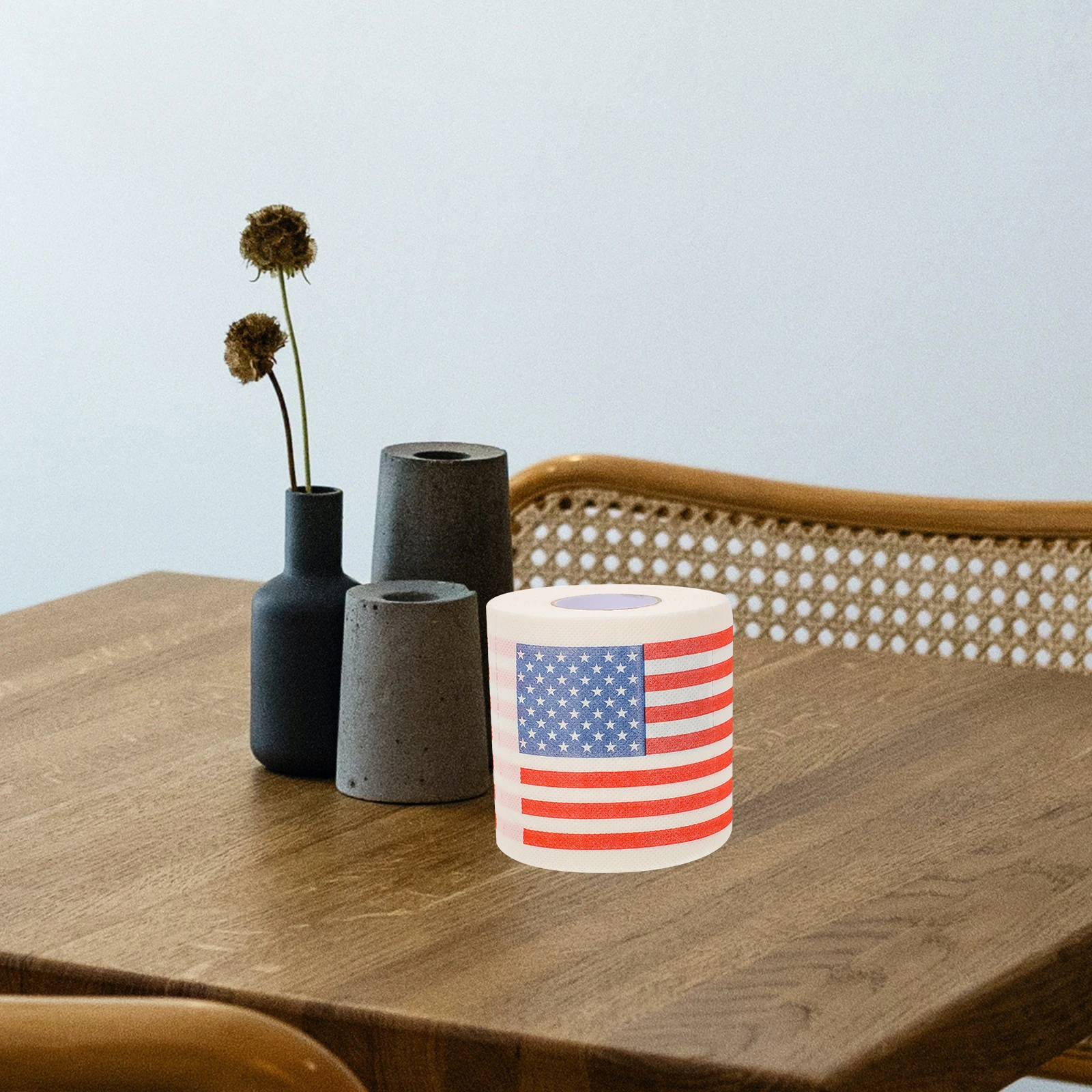 2Pcs American Flag Printed Toilet Paper 10x10cm 150 Sheets 3 Layers Bathroom Tissue Wood Pulp Novelty Creative Design
2Pcs American Flag Printed Toilet Paper 10x10cm 150 Sheets 3 Layers Bathroom Tissue Wood Pulp Novelty Creative Design