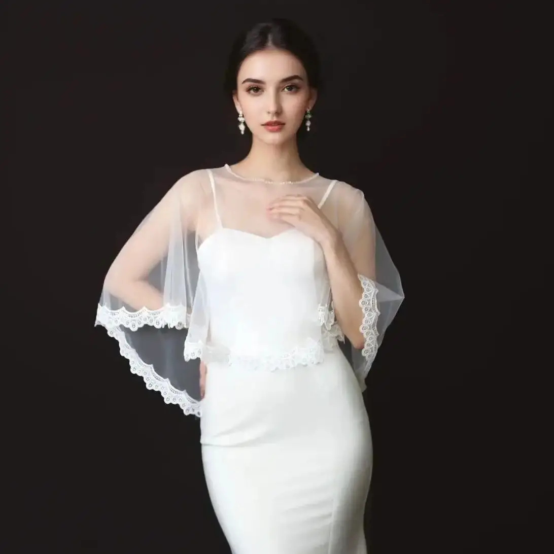 Кружевная свадебная шаль из мягкого тюля, белое болеро цвета слоновой кости, свадебное платье, пальто, кружевной свадебный аксессуар, подходит для свадеб/бакетов GP18
Кружевная свадебная шаль из мягкого тюля, белое болеро цвета слоновой кости, свадебное платье, пальто, кружевной свадебный аксессуар, подходит для свадеб/бакетов GP18
