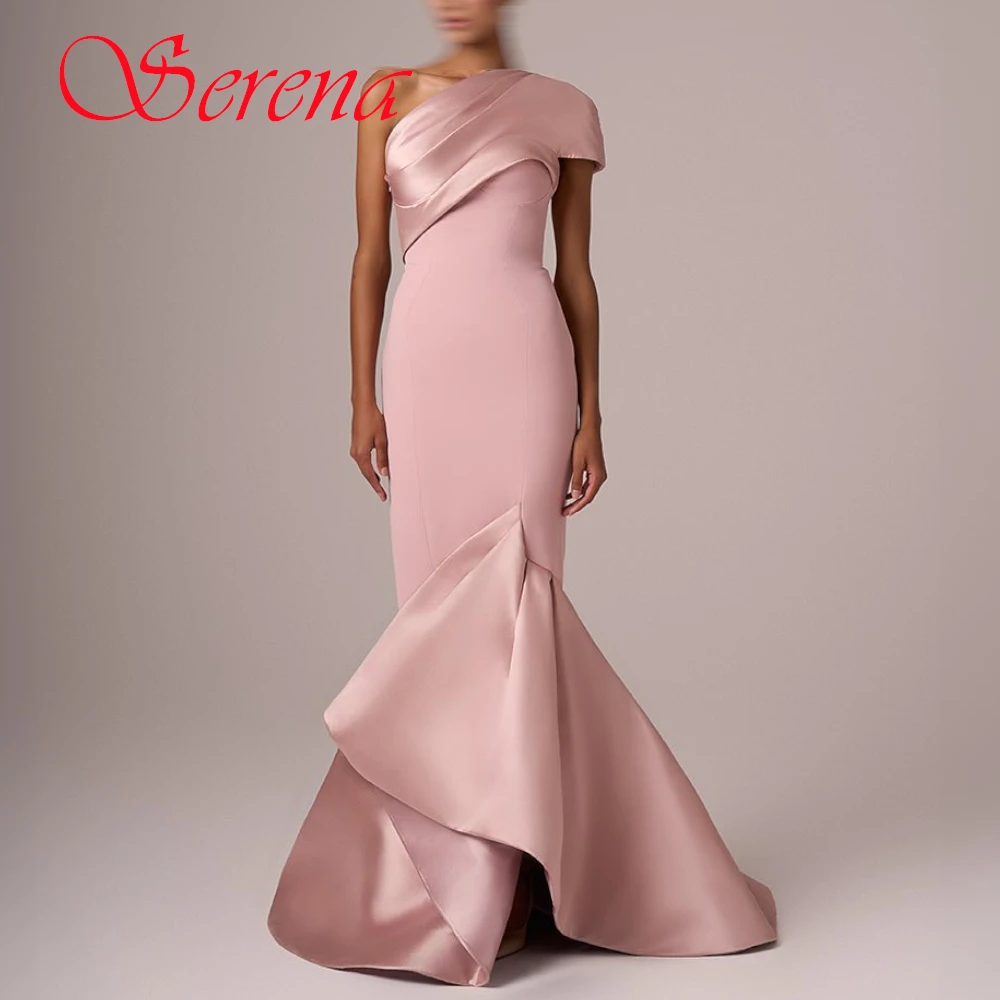 Customized Elegant Graceful pink Jersey Evening Dress High Quality Boat Neck One Shoulder Short Sleeves Special Occasion Gowns
Customized Elegant Graceful pink Jersey Evening Dress High Quality Boat Neck One Shoulder Short Sleeves Special Occasion Gowns