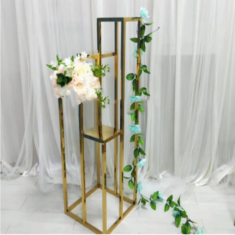 New stainless steel shiny gold wedding display rack, banquet performance party decoration props, candlestick decoration rack
New stainless steel shiny gold wedding display rack, banquet performance party decoration props, candlestick decoration rack