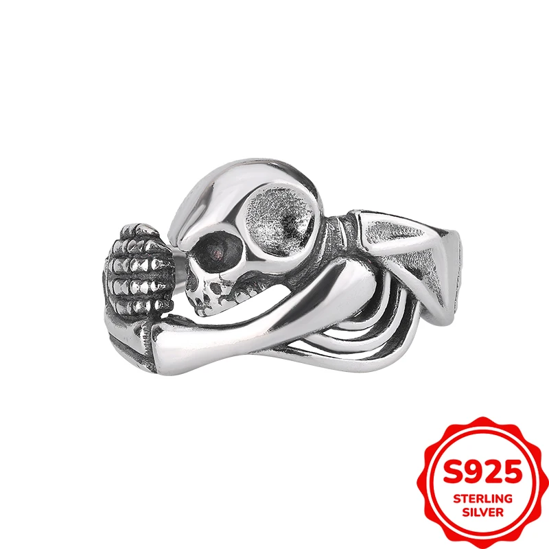 Creative and Funny Authentic S925 Silver Skull Ring
Creative and Funny Authentic S925 Silver Skull Ring