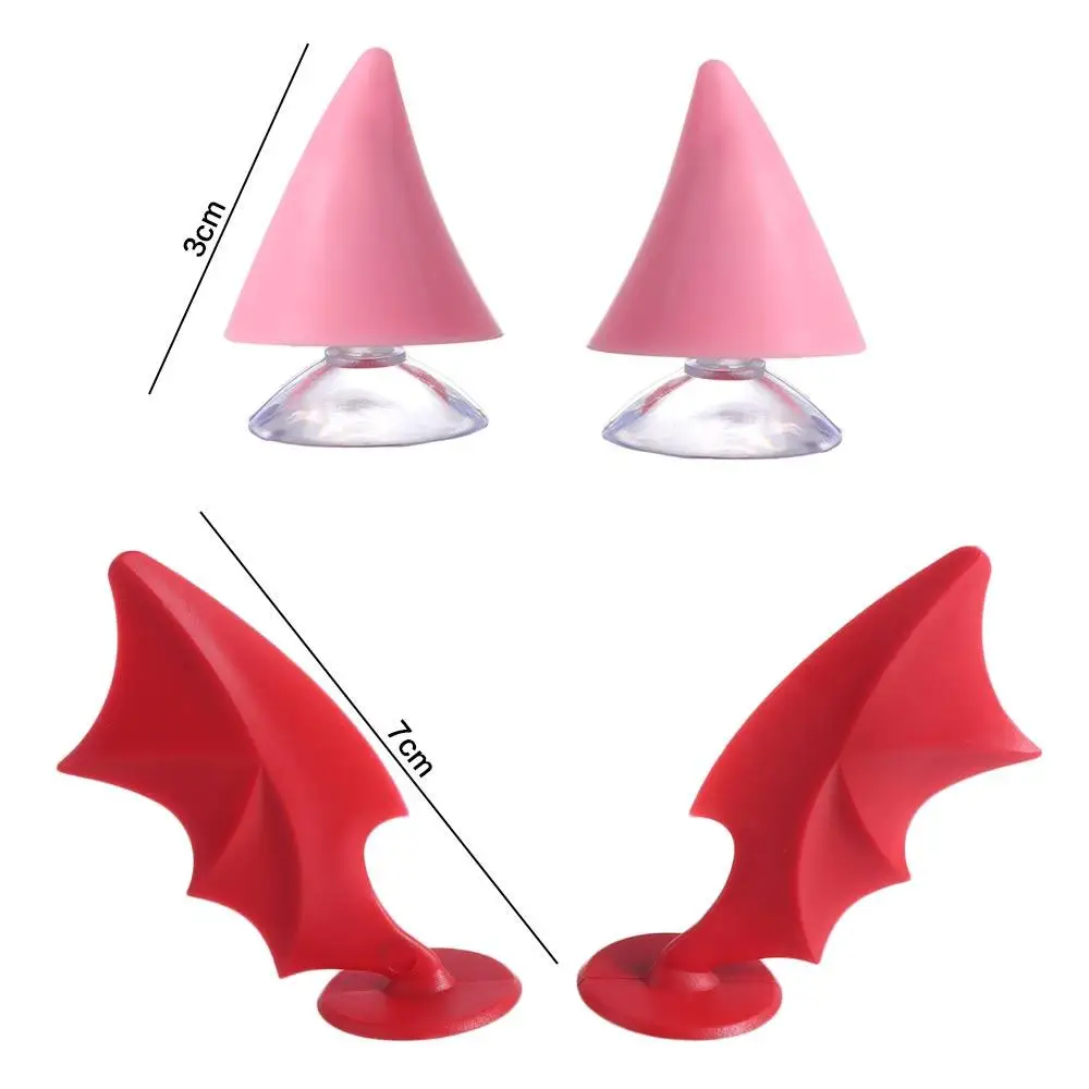 1pair Silicone Rubber Horn Shaped Headwear Wing Shaped Cool Motorcycle Helmet Horn Universal Halloween Moto Helmet Decoration
1pair Silicone Rubber Horn Shaped Headwear Wing Shaped Cool Motorcycle Helmet Horn Universal Halloween Moto Helmet Decoration