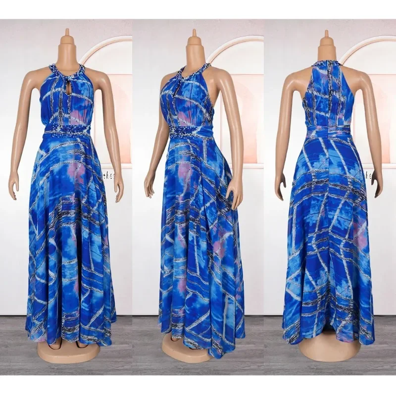 Elegant African Dresses for Women 2025 New Fashion Sleeveless Chiffon Maxi Long Dress Casual Loose Solid Beach Vestidos Robe
Elegant African Dresses for Women 2025 New Fashion Sleeveless Chiffon Maxi Long Dress Casual Loose Solid Beach Vestidos Robe