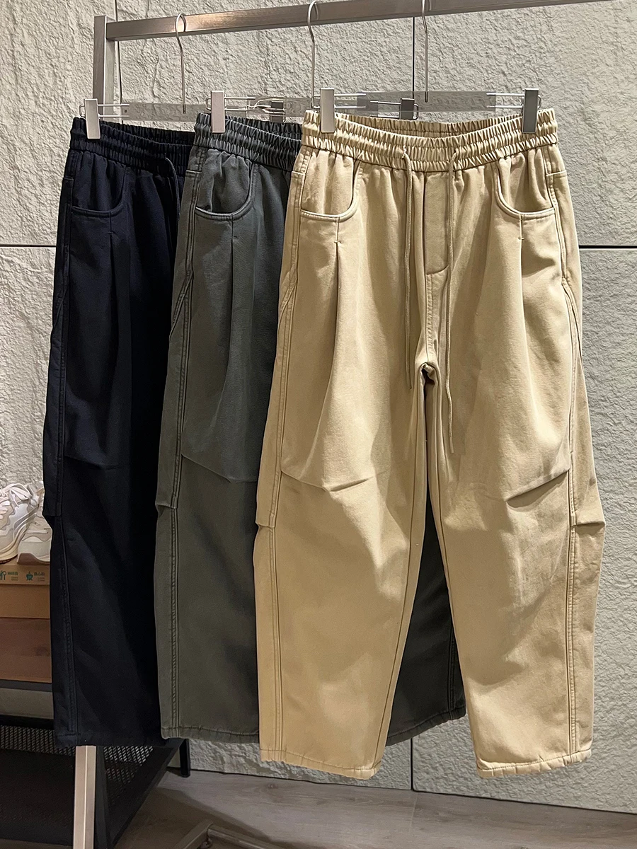 Thickened Warmth Men's Loose Fit Casual Pants Elastic Waist Knife Tapered Long Trousers Fashionable Autumn Winter Wear
Thickened Warmth Men's Loose Fit Casual Pants Elastic Waist Knife Tapered Long Trousers Fashionable Autumn Winter Wear