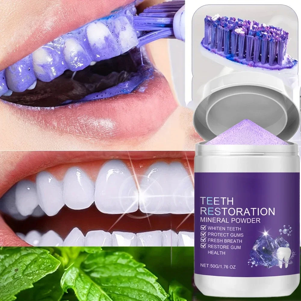 Teeth Restoration Mineral Powder Purple teeth powder gently cares for cleaning teeth, protects gums, freshens breath
Teeth Restoration Mineral Powder Purple teeth powder gently cares for cleaning teeth, protects gums, freshens breath