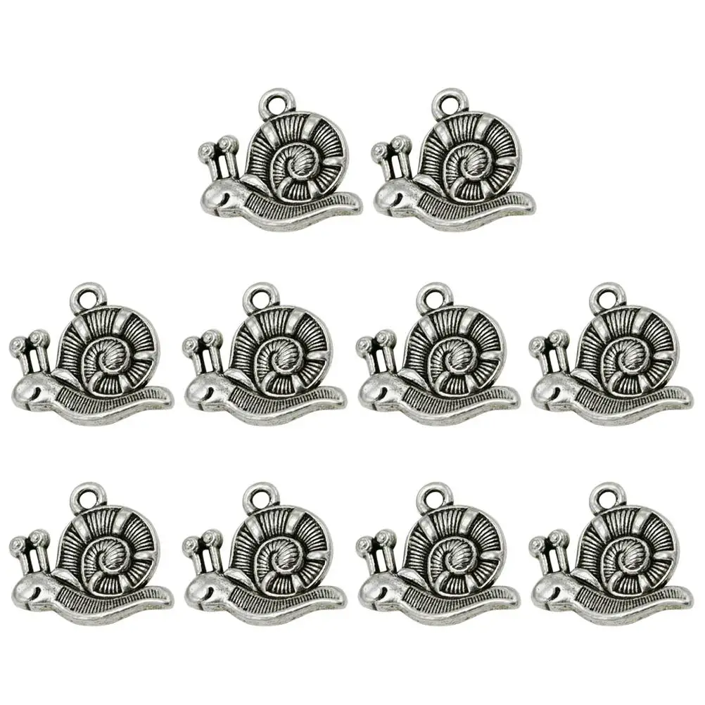 10PCS Snail Pendants Ancient Silver Alloy Diy Charm Pendant DIY Jewelry Making Accessories for Necklace Bracelet Gifts
10PCS Snail Pendants Ancient Silver Alloy Diy Charm Pendant DIY Jewelry Making Accessories for Necklace Bracelet Gifts