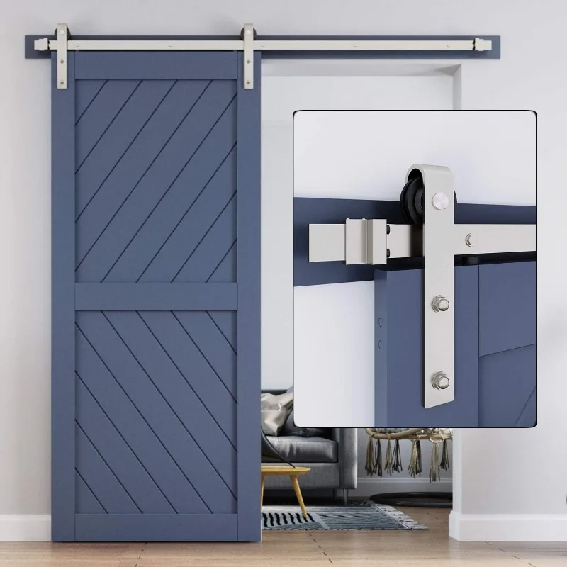 6 FT Brushed Nickel Sliding Barn Door Hardware Track Kit,Basic J Pulley,Heavy Duty,Slide Smoothly Quietly,Easy Install
6 FT Brushed Nickel Sliding Barn Door Hardware Track Kit,Basic J Pulley,Heavy Duty,Slide Smoothly Quietly,Easy Install