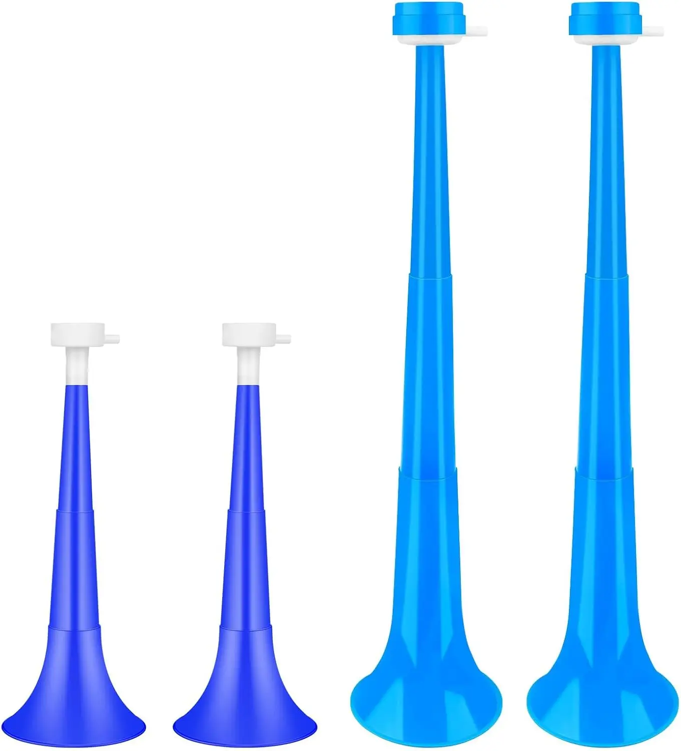 4 Pack Collapsible Stadium Horn Set Noisemakers Vuvuzela Plastic Trumpet Horns for Sporting Events Party Supplies
4 Pack Collapsible Stadium Horn Set Noisemakers Vuvuzela Plastic Trumpet Horns for Sporting Events Party Supplies