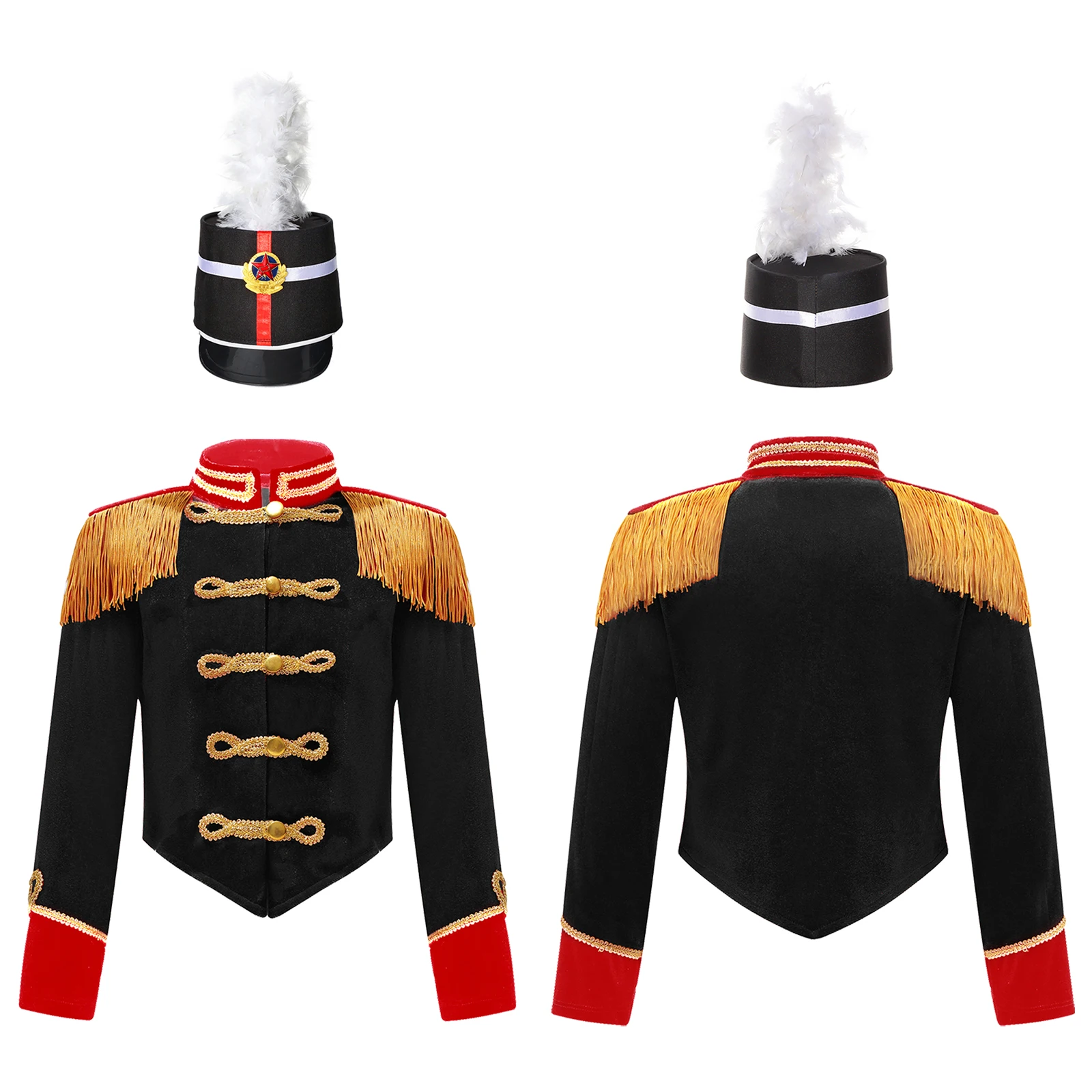 Детский костюм Ringmaster для девочек, цирковая куртка с длинным рукавом, воротником-стойкой, кисточками и пуговицами на плечах, с шапкой и перчатками в виде волшебной палочки
Детский костюм Ringmaster для девочек, цирковая куртка с длинным рукавом, воротником-стойкой, кисточками и пуговицами на плечах, с шапкой и перчатками в виде волшебной палочки