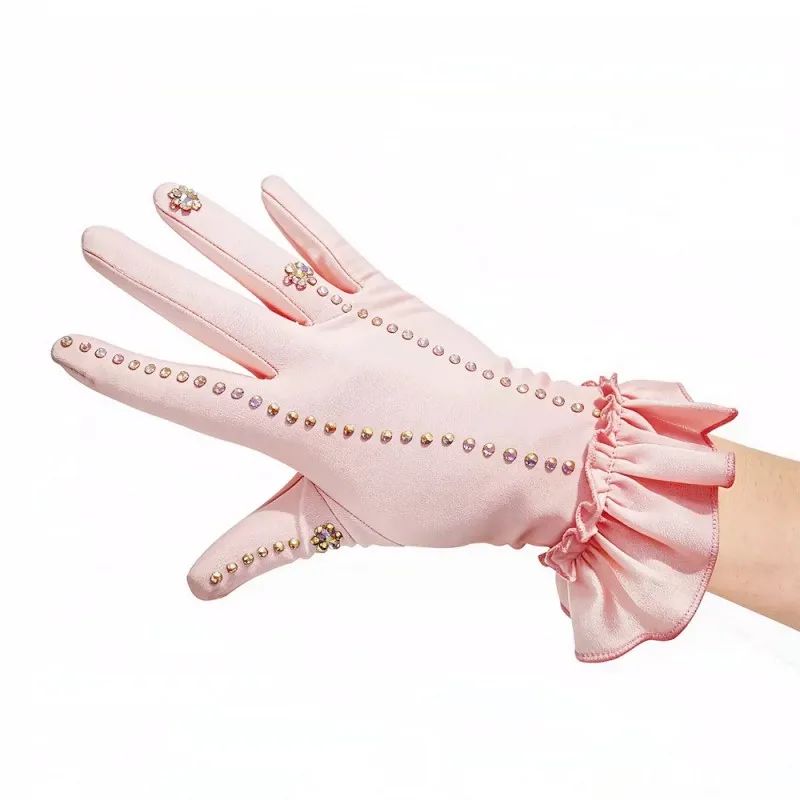 Adults Anti Slip Performance Competition Figure Skating Gloves with Rhinestones Decoration fashion Ruffled Short Comfort Gloves
Adults Anti Slip Performance Competition Figure Skating Gloves with Rhinestones Decoration fashion Ruffled Short Comfort Gloves