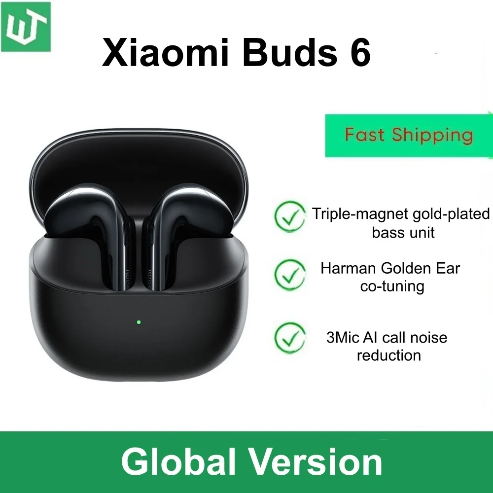 Global Version Xiaomi Buds 6 TWS Wireless Earphone 50dB ANC Noise Cancelling 35h Playtime Bluetooth 5.4 for IPhone Android Sport
Global Version Xiaomi Buds 6 TWS Wireless Earphone 50dB ANC Noise Cancelling 35h Playtime Bluetooth 5.4 for IPhone Android Sport