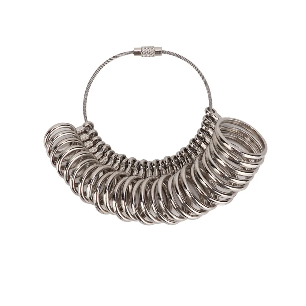 Professional UK Sizing Ring Sizer Silver Metal Finger Gauge Clear Reading Ring Mandrel Size Measuring
Professional UK Sizing Ring Sizer Silver Metal Finger Gauge Clear Reading Ring Mandrel Size Measuring