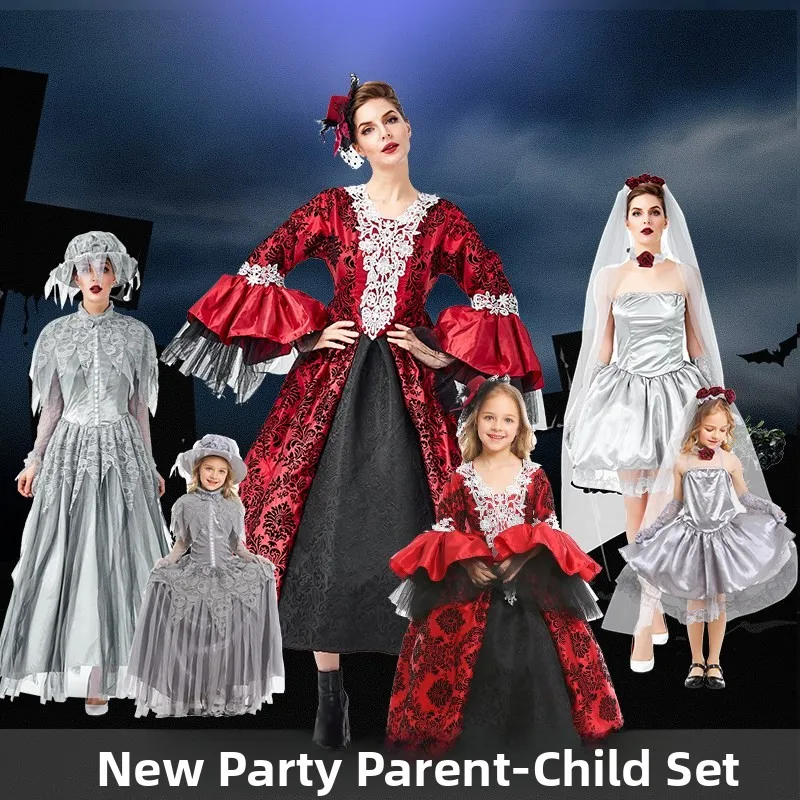Halloween Children's Costume Party Parent-Child Matching Adult Clown Bride Court Princess Outfit Clown Suit Party Wear
Halloween Children's Costume Party Parent-Child Matching Adult Clown Bride Court Princess Outfit Clown Suit Party Wear