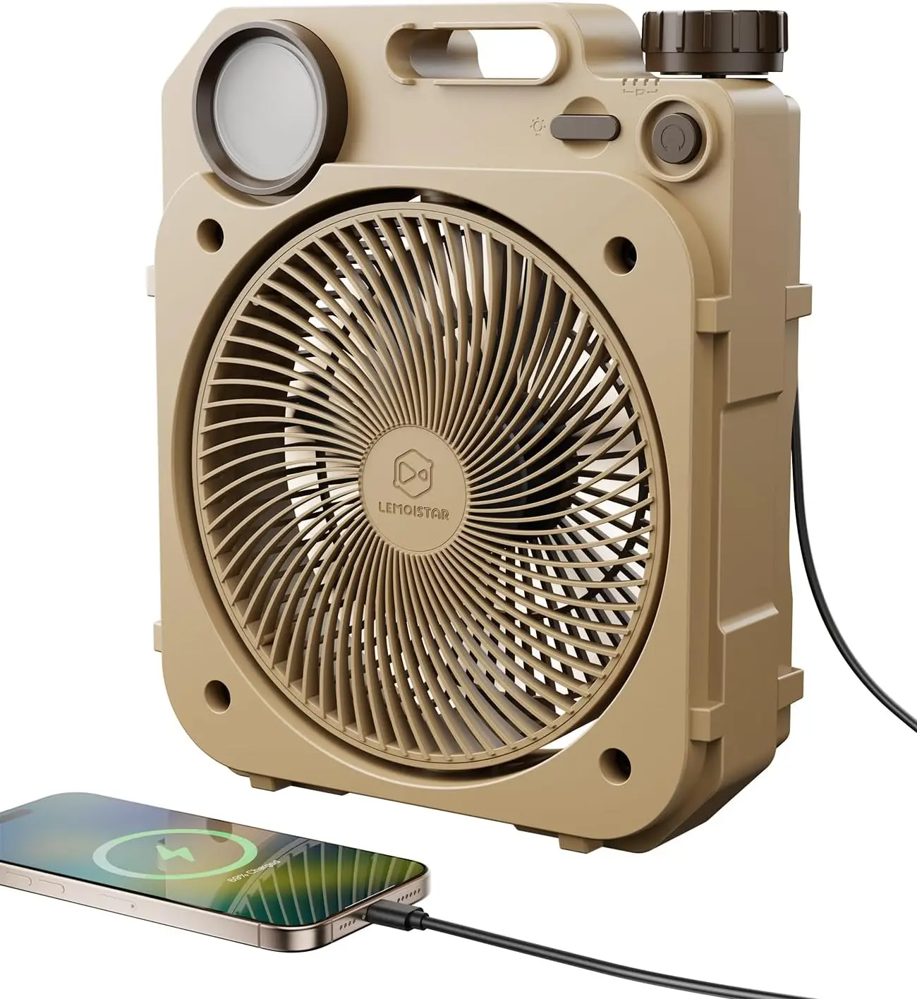 Portable Camping Fan with LED Lantern, 20000mAh Battery, Auto-Oscillation for Outdoor Indoor Use
Portable Camping Fan with LED Lantern, 20000mAh Battery, Auto-Oscillation for Outdoor Indoor Use