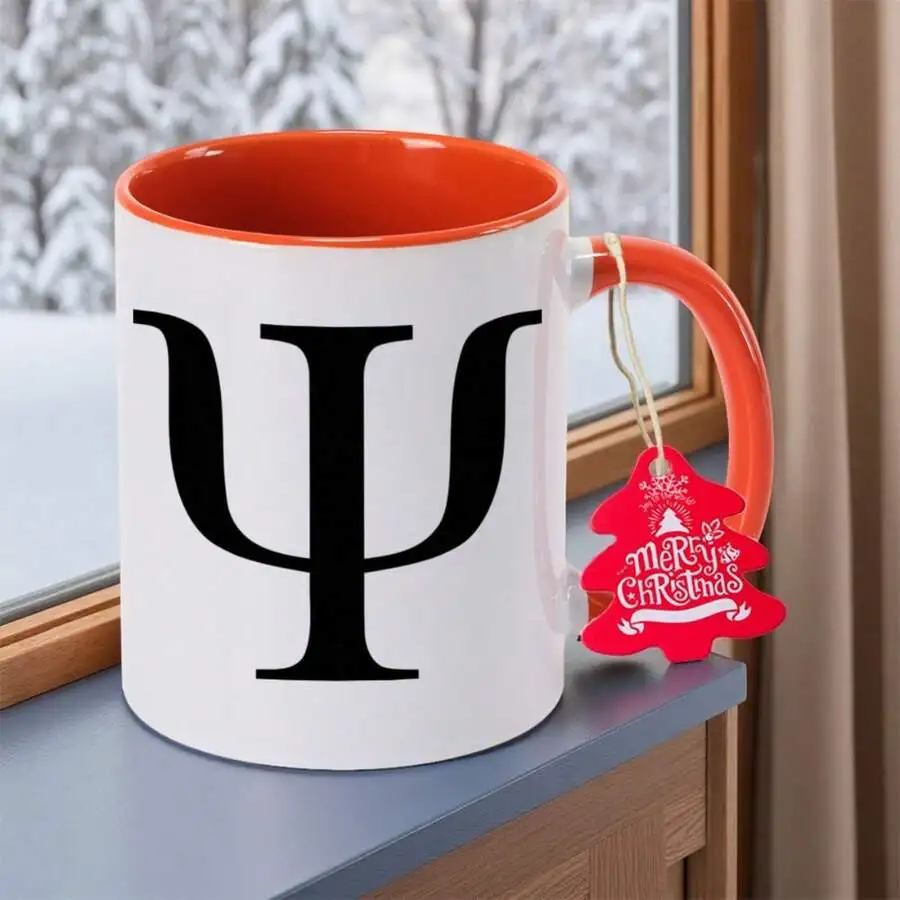 White Psi Psychology Logo Ceramic Coffee Mug 11 Oz Durable Non-Slip Round Cup Black Greek Letter Design Gift For Adults
White Psi Psychology Logo Ceramic Coffee Mug 11 Oz Durable Non-Slip Round Cup Black Greek Letter Design Gift For Adults
