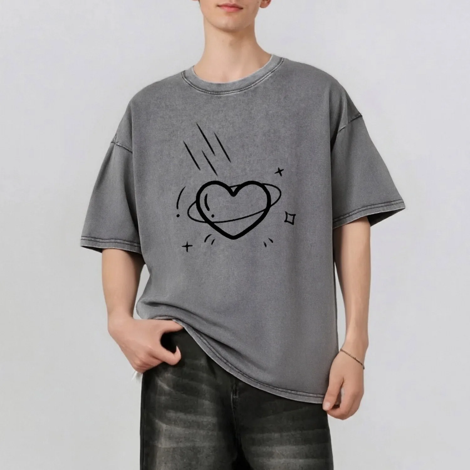 Love Graphic Printing Men's Summer Retro Style Washed Water T-Shirt Casual Short Sleeved Basic Men's Top 230G
Love Graphic Printing Men's Summer Retro Style Washed Water T-Shirt Casual Short Sleeved Basic Men's Top 230G