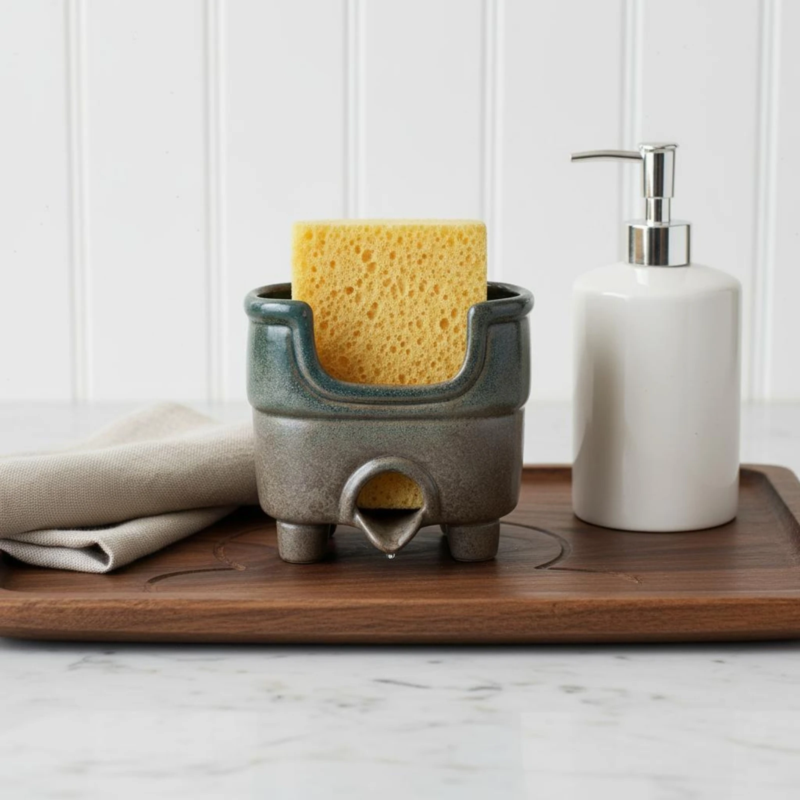 Kitchen Sponge Holder Mottled Finish Sponge Drain Rack Home Organizer Compact Artisanal
Kitchen Sponge Holder Mottled Finish Sponge Drain Rack Home Organizer Compact Artisanal