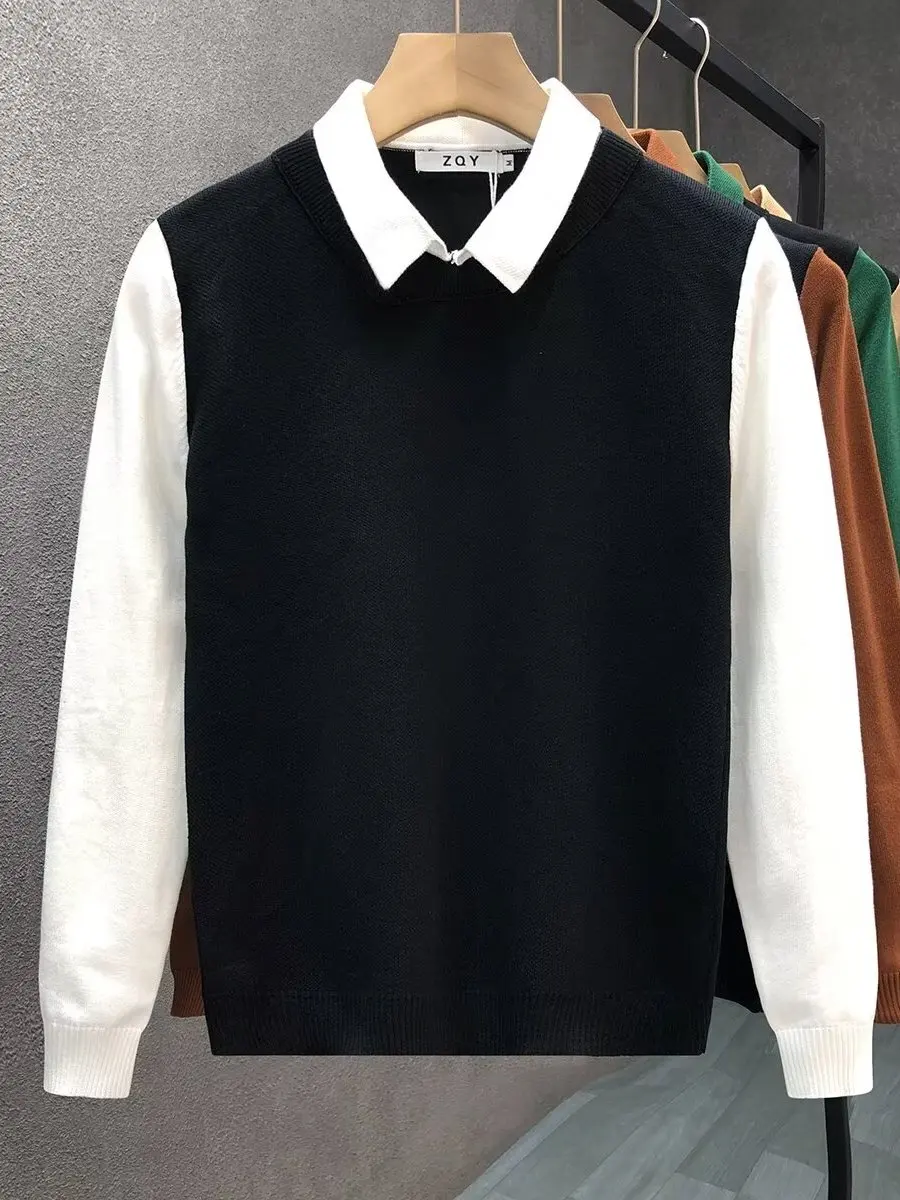 Мужской вязаный свитер с воротником-стойкой, базовый слой, повседневный, из полиэфирного волокна, с длинным рукавом, теплый, модный, внутренний слой одежды
Мужской вязаный свитер с воротником-стойкой, базовый слой, повседневный, из полиэфирного волокна, с длинным рукавом, теплый, модный, внутренний слой одежды