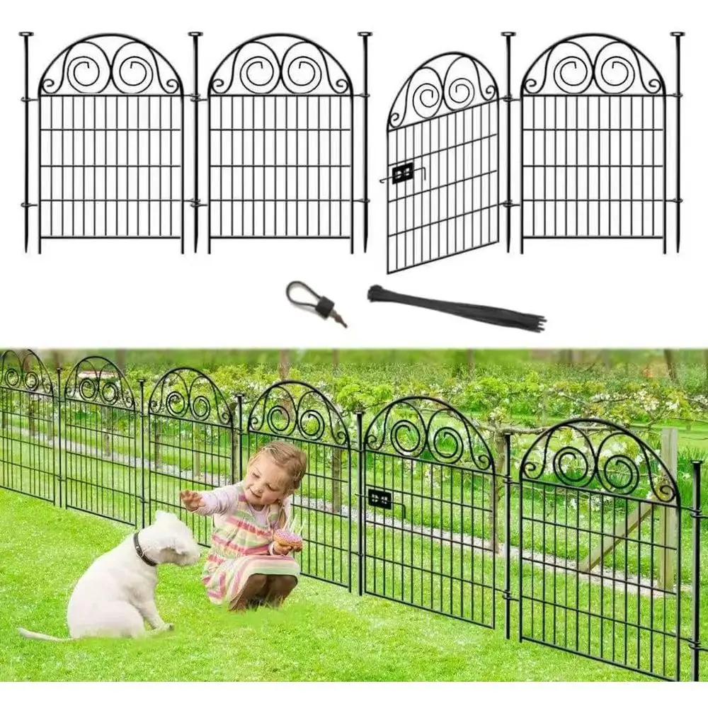 Tall Garden ence with Gate, 40 Inch(H) 4 Panels Total Length 8.8 t Dog ences Outdoor or Yard, Black Metal No Dig encing or Dogs,
Tall Garden ence with Gate, 40 Inch(H) 4 Panels Total Length 8.8 t Dog ences Outdoor or Yard, Black Metal No Dig encing or Dogs,