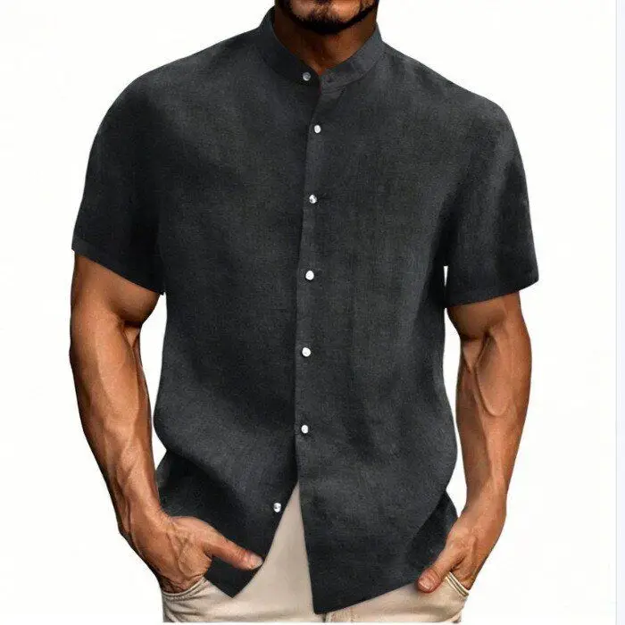 Men's Summer Short Sleeve Shirt Cotton Linen Blend Loose Fit Casual Citywalk Polyester Blend Machine Washable Ultra Short Style
Men's Summer Short Sleeve Shirt Cotton Linen Blend Loose Fit Casual Citywalk Polyester Blend Machine Washable Ultra Short Style