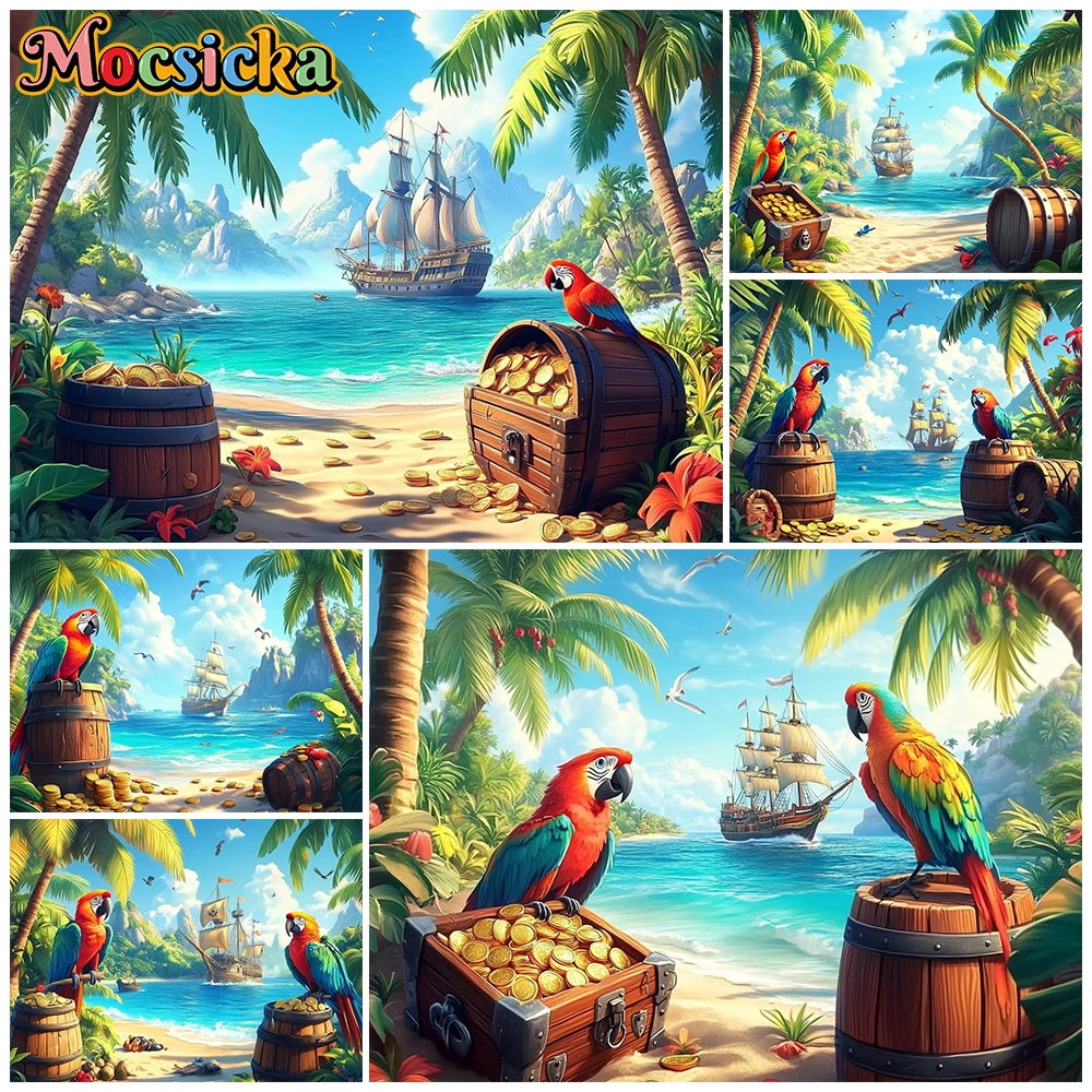 Mocsicka Summer Photography Backdrop Party Portrait Shooting Background Ocean Beach Parrot Pirate Ship Decor Photo Studio Banner
Mocsicka Summer Photography Backdrop Party Portrait Shooting Background Ocean Beach Parrot Pirate Ship Decor Photo Studio Banner