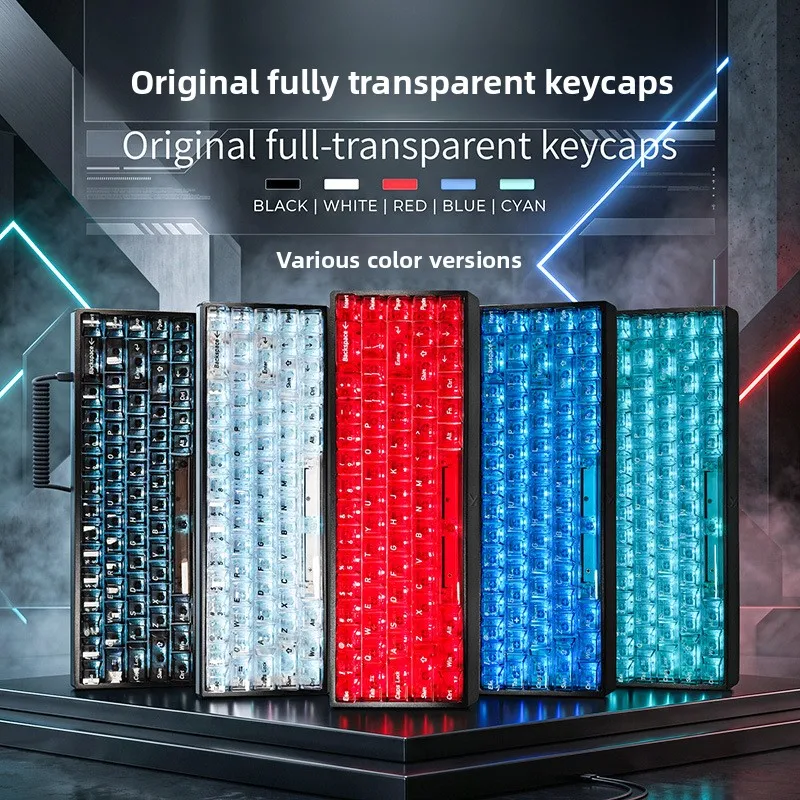 PC Fully Transparent Keycaps Keys Keycaps Only Thickened Material Ergonomic Curvature High Temperature Printing and Dyeing
PC Fully Transparent Keycaps Keys Keycaps Only Thickened Material Ergonomic Curvature High Temperature Printing and Dyeing