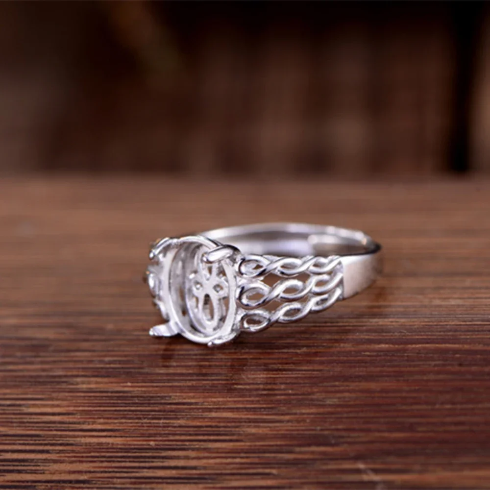 Ring Blank (8x10mm Oval Blank) Adjustable Sterling Silver Ring Base Long-Lasting White Gold Plated 925 Silver Ring Setting R803B
Ring Blank (8x10mm Oval Blank) Adjustable Sterling Silver Ring Base Long-Lasting White Gold Plated 925 Silver Ring Setting R803B