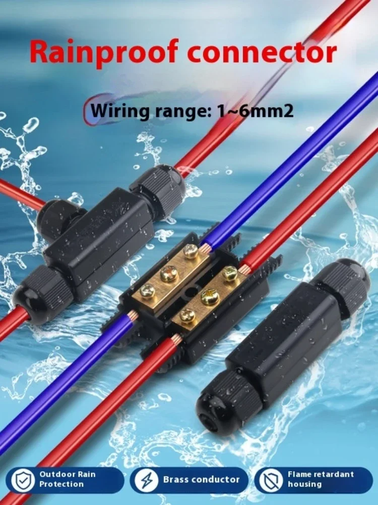 Rainproof terminal T-type docking 1-6 square outdoor pure copper linker 60A high current wiring quick connector
Rainproof terminal T-type docking 1-6 square outdoor pure copper linker 60A high current wiring quick connector