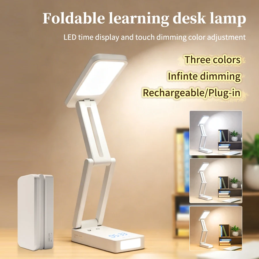 3Colors Foldable LED Desk Lamp Rechargeable Touch Stepless Dimming Eye Care Soft Light Reading Study Light for Student Office
3Colors Foldable LED Desk Lamp Rechargeable Touch Stepless Dimming Eye Care Soft Light Reading Study Light for Student Office