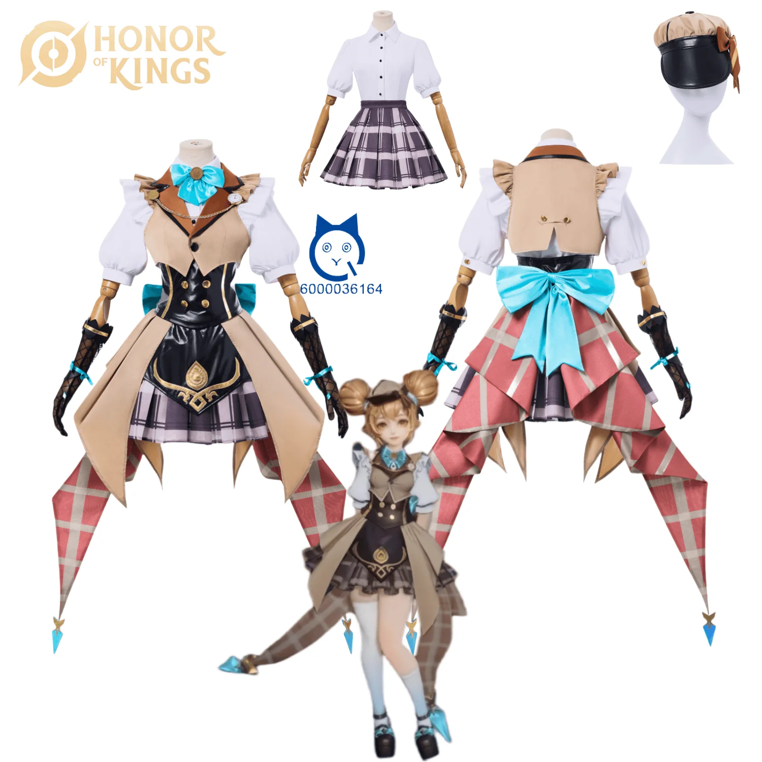 Hot Game Honor of Kings Cosplay Costume Anime Xiao Qiao Role Play Cute Detective Uniform New Clothes for Women Comic Con Party
Hot Game Honor of Kings Cosplay Costume Anime Xiao Qiao Role Play Cute Detective Uniform New Clothes for Women Comic Con Party