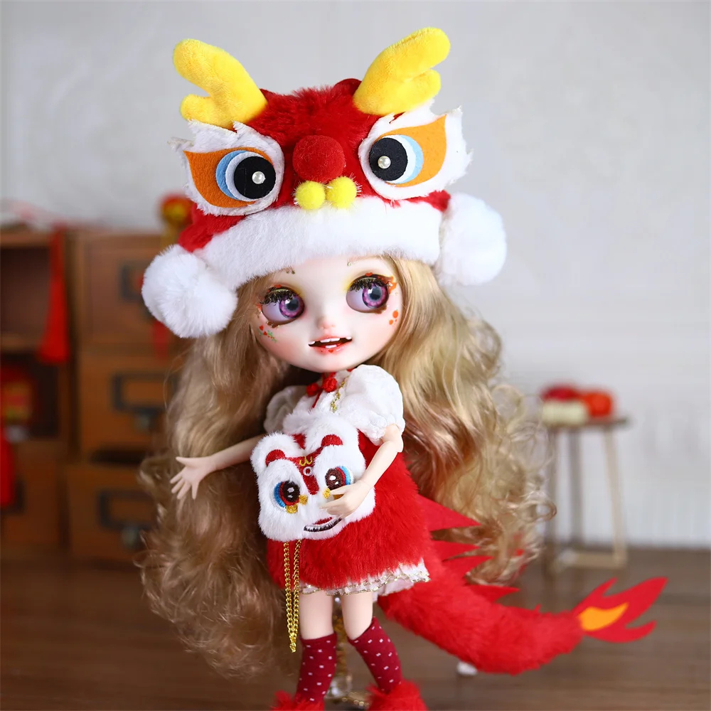 ICY DBS Blyth doll white skin happy new year series customized makup with eyebow carved lips face Azone Neo girl boy gift
ICY DBS Blyth doll white skin happy new year series customized makup with eyebow carved lips face Azone Neo girl boy gift