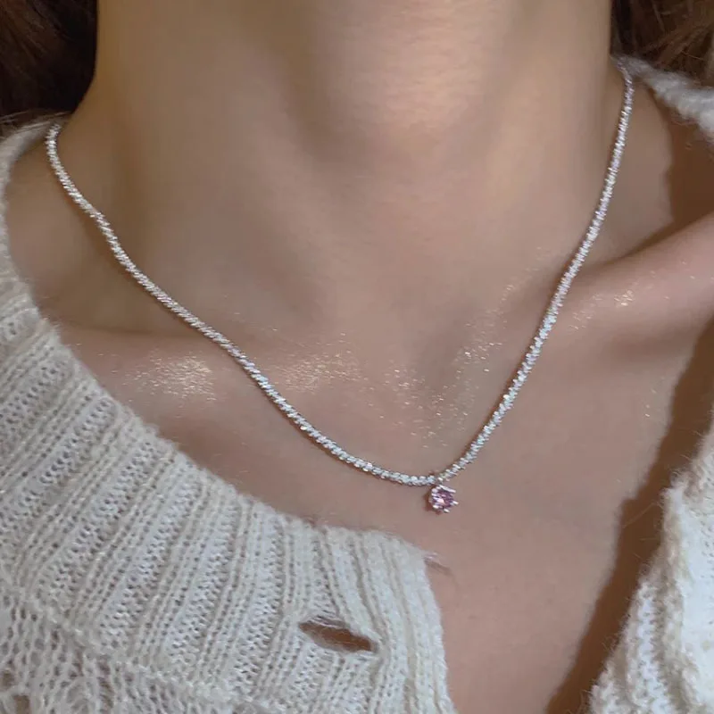 PANJBJ 925 Sterling Silver Crystal Necklace for Women Girl Fashion Geometric Individuality Jewelry Birthday Gift Dropshipping
PANJBJ 925 Sterling Silver Crystal Necklace for Women Girl Fashion Geometric Individuality Jewelry Birthday Gift Dropshipping
