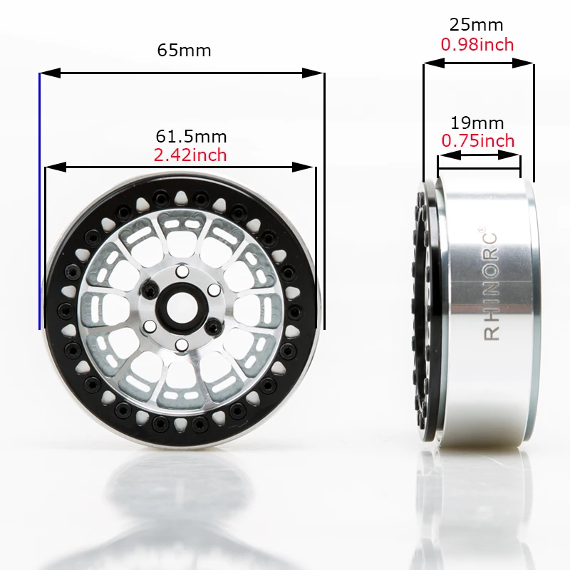 Hot Rhino MOZA 2.2 inch 25mm Narrow ZERO OffSet Rim 4PCS for 1/10 RC Crawler SCX10 Pro TRX4 Shafty Bully 2 MOA
Hot Rhino MOZA 2.2 inch 25mm Narrow ZERO OffSet Rim 4PCS for 1/10 RC Crawler SCX10 Pro TRX4 Shafty Bully 2 MOA