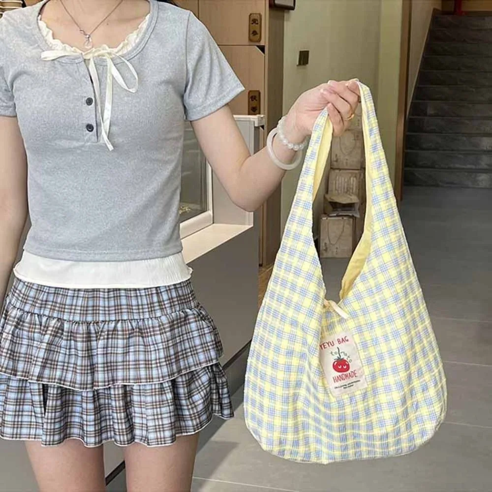 Simple Cloth Double Sided Plaid Bag Korean Style Vest Bag Fresh Color Shoulder Bag Geometric Retro Messenger Bag Travel
Simple Cloth Double Sided Plaid Bag Korean Style Vest Bag Fresh Color Shoulder Bag Geometric Retro Messenger Bag Travel