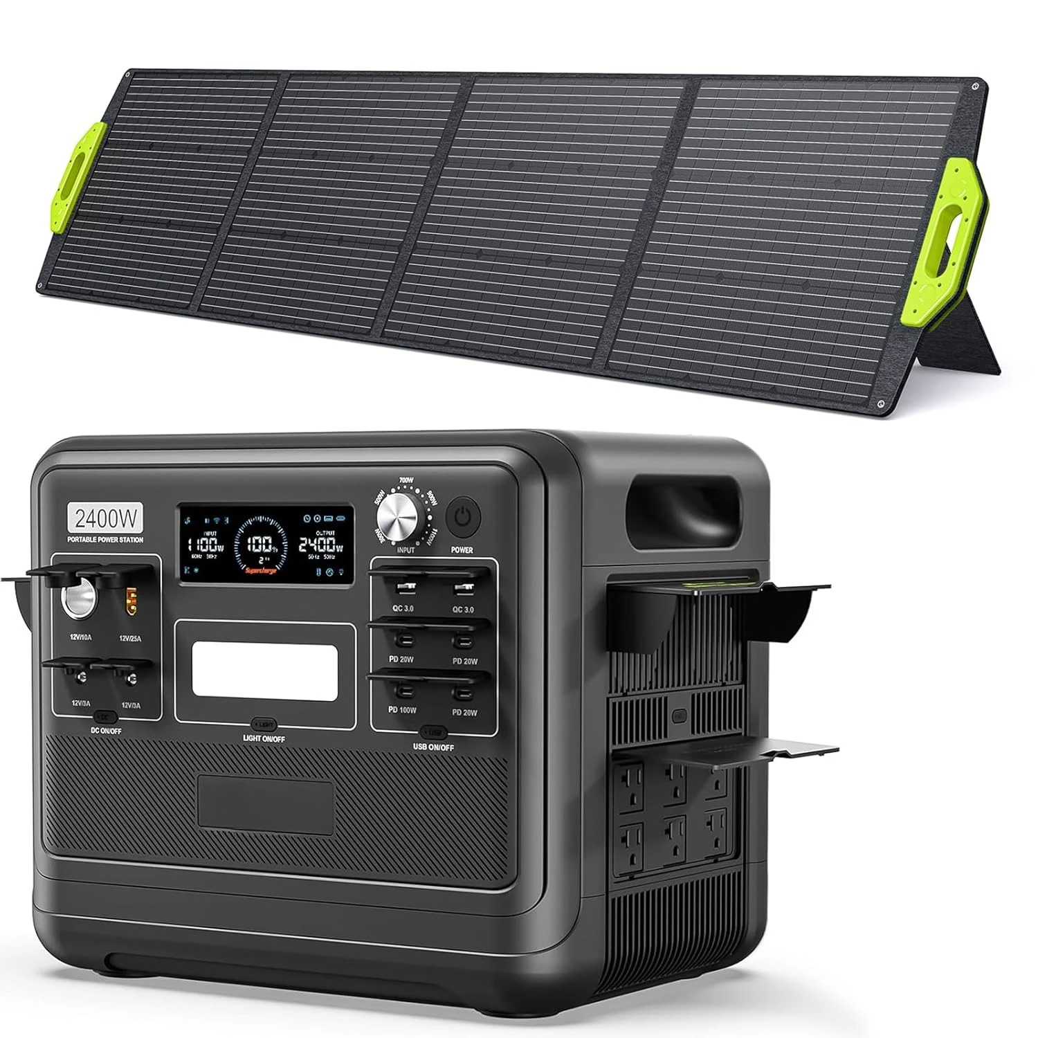 Portable Power Station F2400,2048Wh LiFePO4 Battery with 6×2400W(Surge 4800W),1.5H Fast Full Charging with LED
Portable Power Station F2400,2048Wh LiFePO4 Battery with 6×2400W(Surge 4800W),1.5H Fast Full Charging with LED