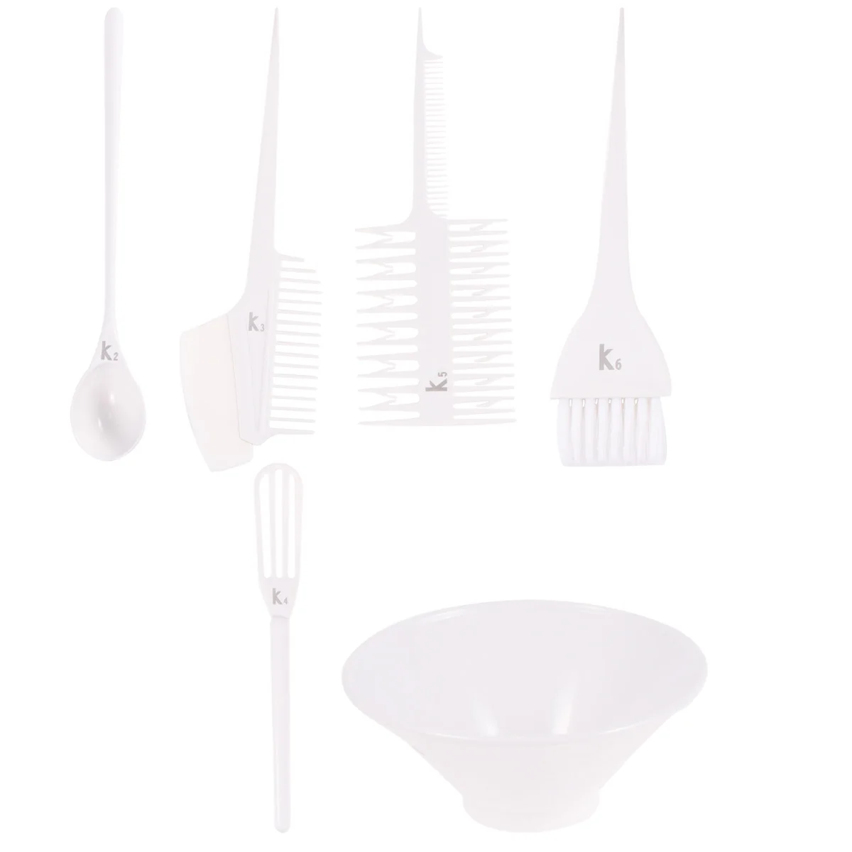 1Set 6 Pieces Hairdressing Tint Kit Includes Comb Brush Bowl Stir Bar Scoop for Quick Safe Coloring Self- Care Tool Set
1Set 6 Pieces Hairdressing Tint Kit Includes Comb Brush Bowl Stir Bar Scoop for Quick Safe Coloring Self- Care Tool Set