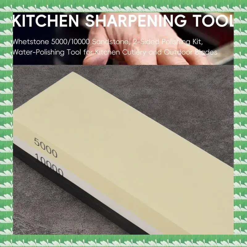 ONCE Whetstone 5000/10000 Sandstone, 2-Sided Polishing Kit, Water-Polishing Tool For Kitchen Cutlery And Outdoor Blades
ONCE Whetstone 5000/10000 Sandstone, 2-Sided Polishing Kit, Water-Polishing Tool For Kitchen Cutlery And Outdoor Blades