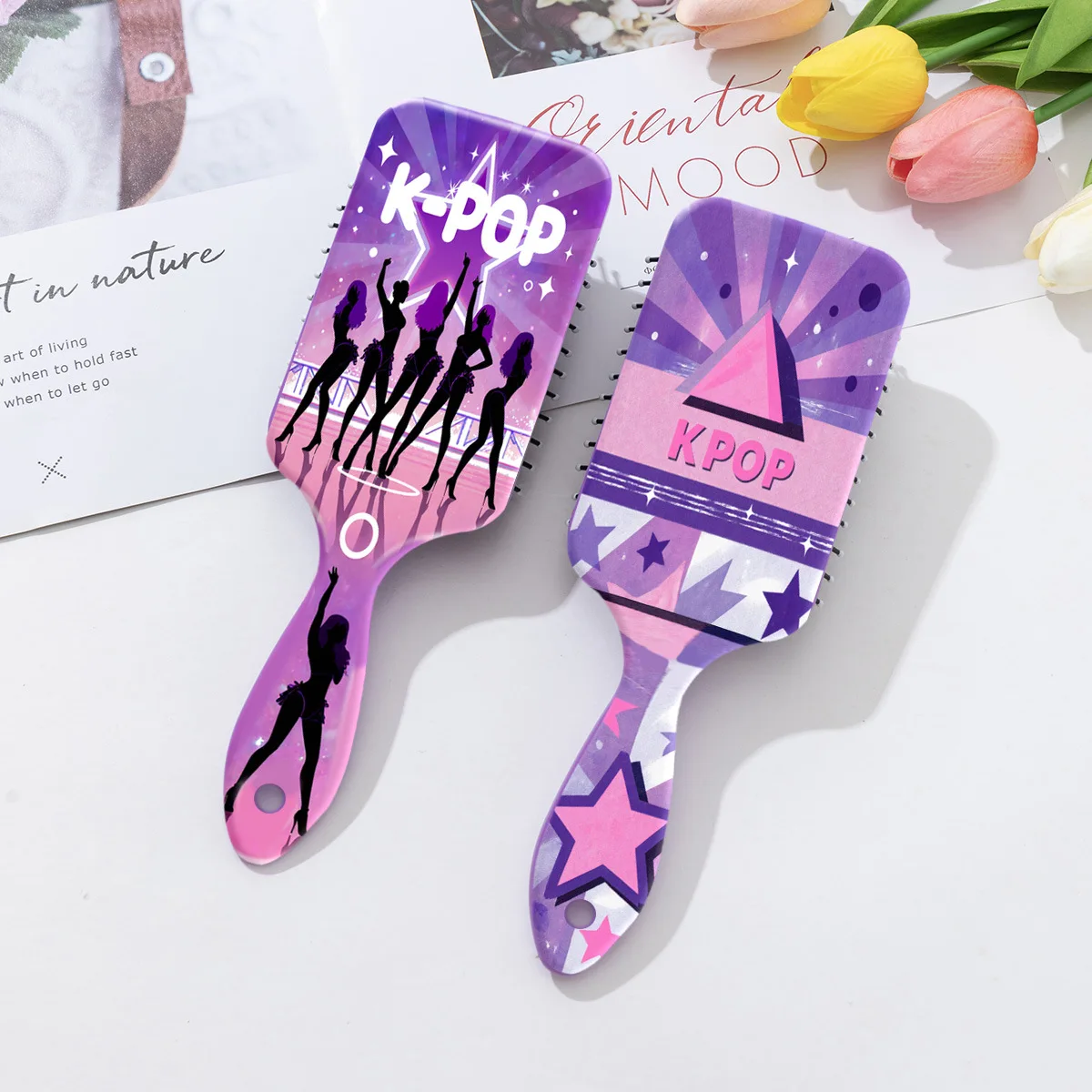 K-pop hit new-style Korean pop elements printed cushion comb for girls' fashionable hairstyle hairbrush
K-pop hit new-style Korean pop elements printed cushion comb for girls' fashionable hairstyle hairbrush