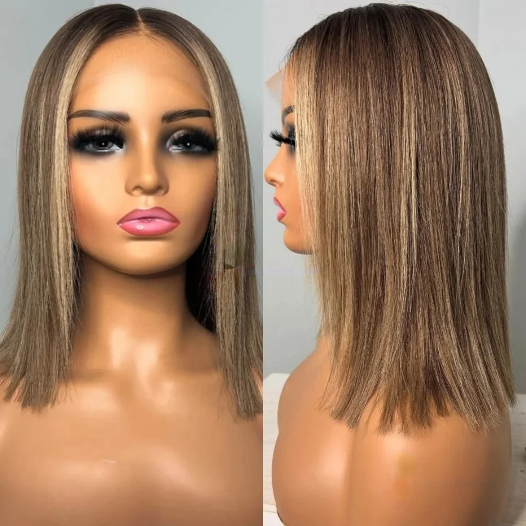 16inch Highlight Brown straight 5*5 Silk Base 100% Human Hair Wig 150 Density with Baby Hair Pre-Plucked Soft Hair Wig
16inch Highlight Brown straight 5*5 Silk Base 100% Human Hair Wig 150 Density with Baby Hair Pre-Plucked Soft Hair Wig