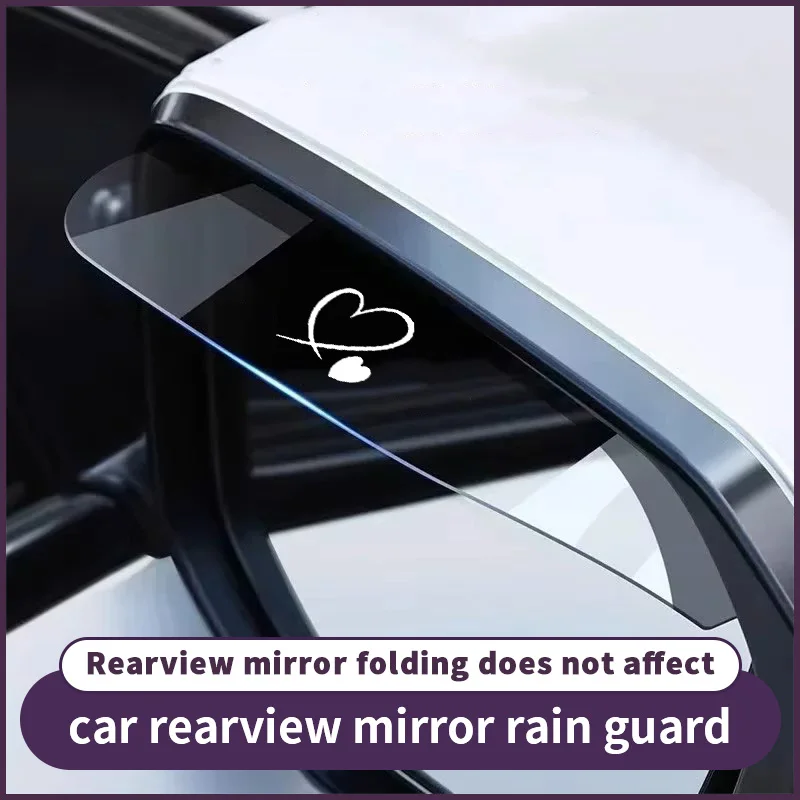 Car rearview mirror rain eyebrow white double heart universal transparent car waterproof and rainproof baffle
Car rearview mirror rain eyebrow white double heart universal transparent car waterproof and rainproof baffle