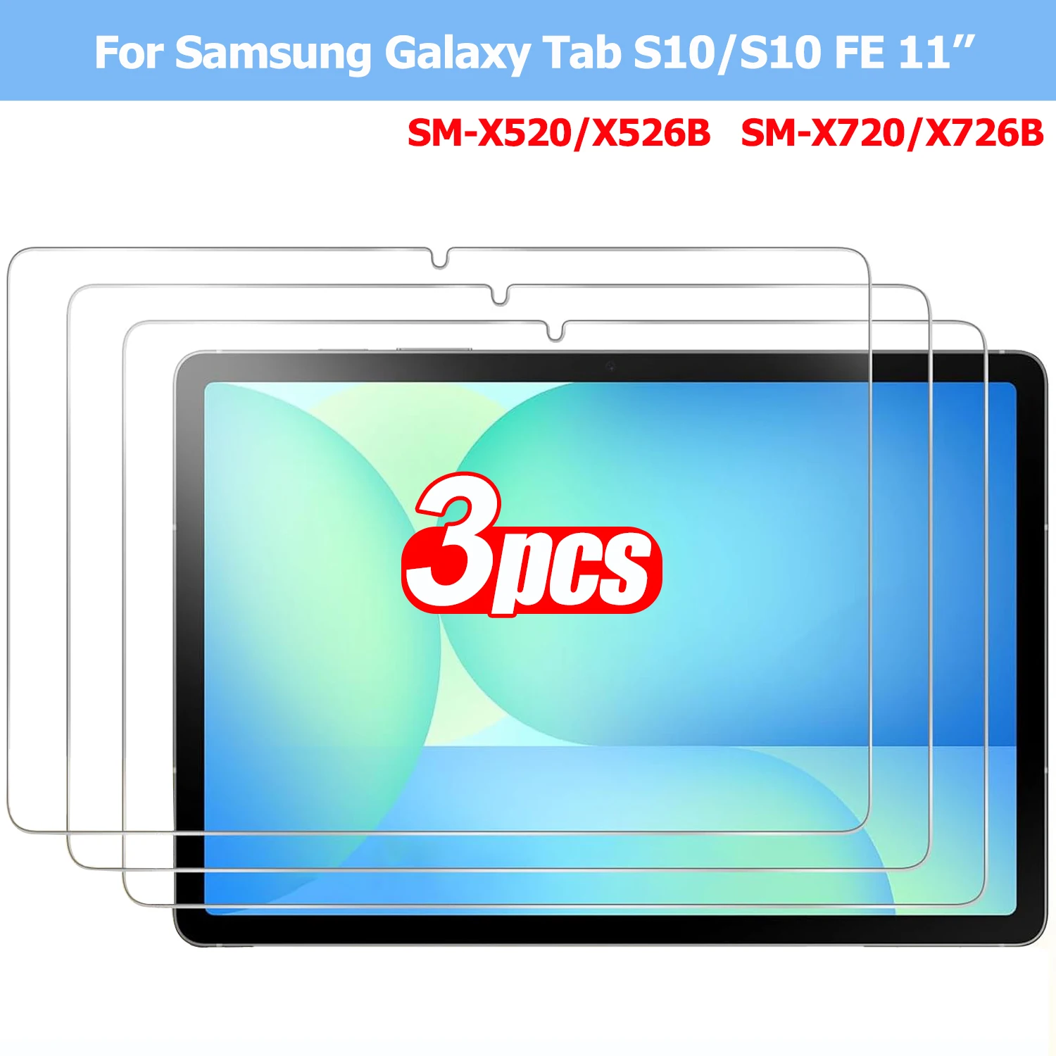 3pcs 9H Tempered Glass For Samsung Galaxy Tab S10 FE 10.9'' 2025 SM-X520 SM-X526 X526B Clear Anti Scratch Screen Protective Film
3pcs 9H Tempered Glass For Samsung Galaxy Tab S10 FE 10.9'' 2025 SM-X520 SM-X526 X526B Clear Anti Scratch Screen Protective Film
