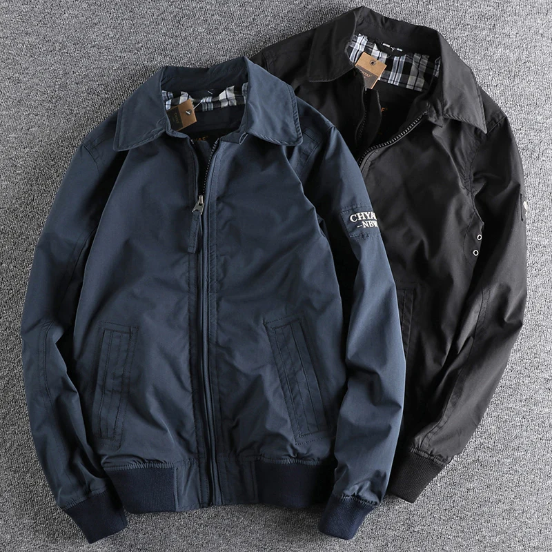 Classic American Style Men's Jacket with Embroidered Cuffs Slim Fit Fashionable Windproof Long Sleeve Zipper Closure Outerwear
Classic American Style Men's Jacket with Embroidered Cuffs Slim Fit Fashionable Windproof Long Sleeve Zipper Closure Outerwear