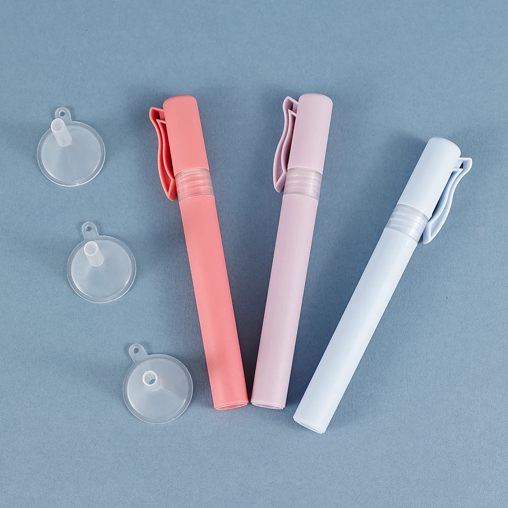 3pcs 10ml/0.3oz Spray Bottles for Perfume, Travel, Cosmetic Frosted empty refillable colored Plastic Pen Shape with 3 Funnels
3pcs 10ml/0.3oz Spray Bottles for Perfume, Travel, Cosmetic Frosted empty refillable colored Plastic Pen Shape with 3 Funnels