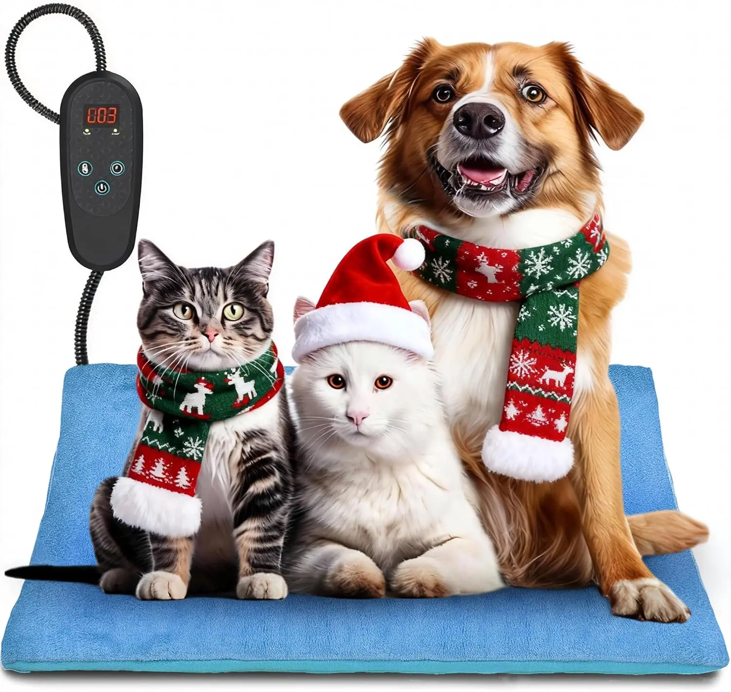 Adjustable Temperature Pet Heating Pad with Timer, Waterproof Electric Heated Bed Mat for Dogs Cats Indoor Use
Adjustable Temperature Pet Heating Pad with Timer, Waterproof Electric Heated Bed Mat for Dogs Cats Indoor Use