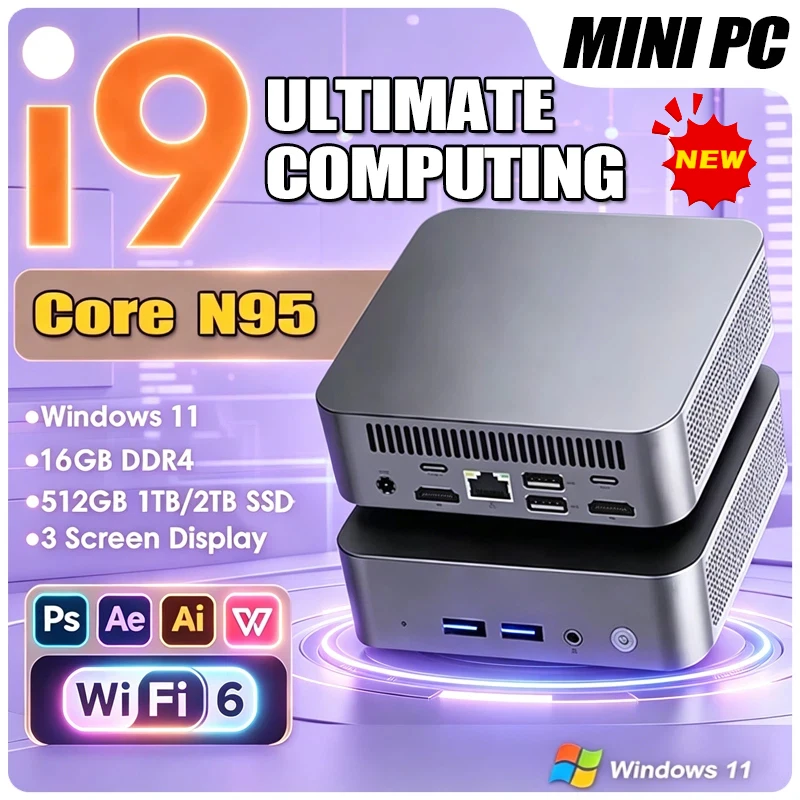 2026 Windows 11 I9 Mini PC Intel Core N95 Intel I3 6100 Mini PC Computer SSD M.2 1TB 2TB RAM 16GB Wifi 6 BT5.2 Mini Desktop
2026 Windows 11 I9 Mini PC Intel Core N95 Intel I3 6100 Mini PC Computer SSD M.2 1TB 2TB RAM 16GB Wifi 6 BT5.2 Mini Desktop