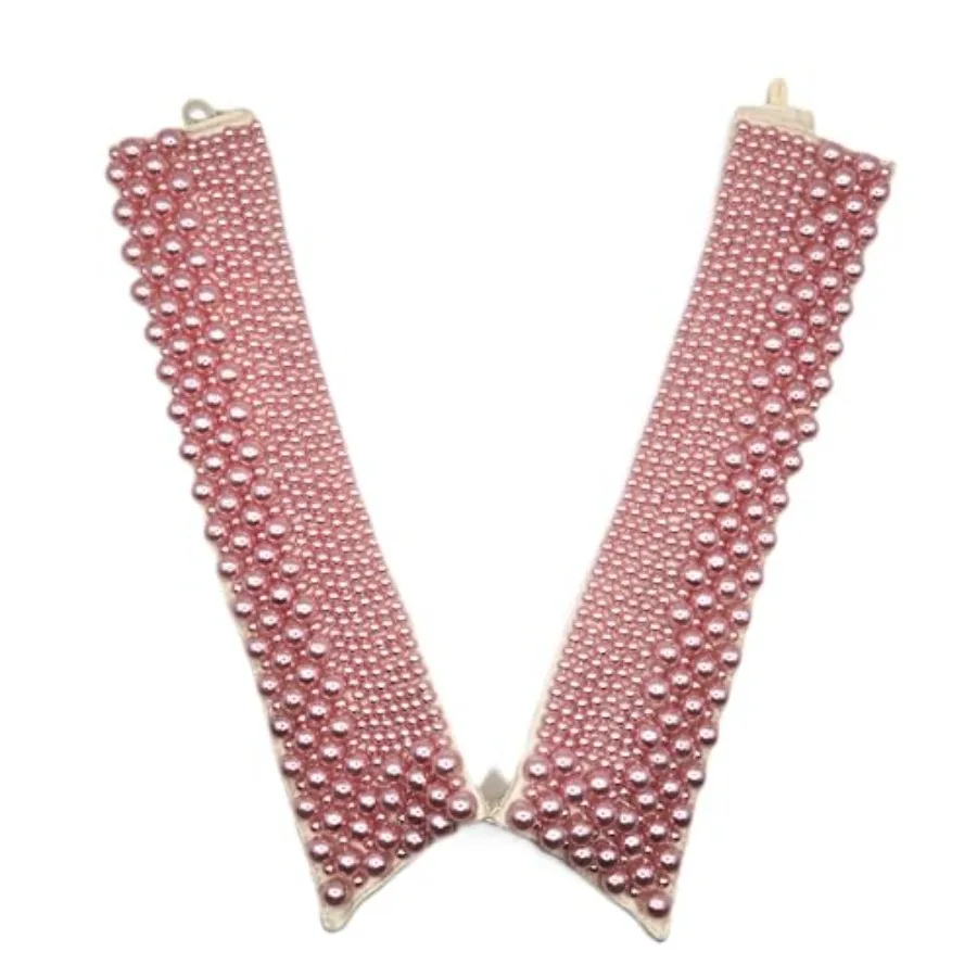 Beaded Pearl Collar Detachable Faux Collars in White, Pink, or Black for Sweaters, Dresses and Blouses
Beaded Pearl Collar Detachable Faux Collars in White, Pink, or Black for Sweaters, Dresses and Blouses