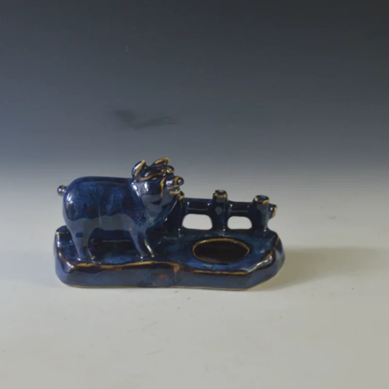 Antique Porcelain Blue Glaze Pig shaped Pen Holder stationery supply - Unique Desktop Organizer & Tea Pet, Study Room Desk Decor
Antique Porcelain Blue Glaze Pig shaped Pen Holder stationery supply - Unique Desktop Organizer & Tea Pet, Study Room Desk Decor