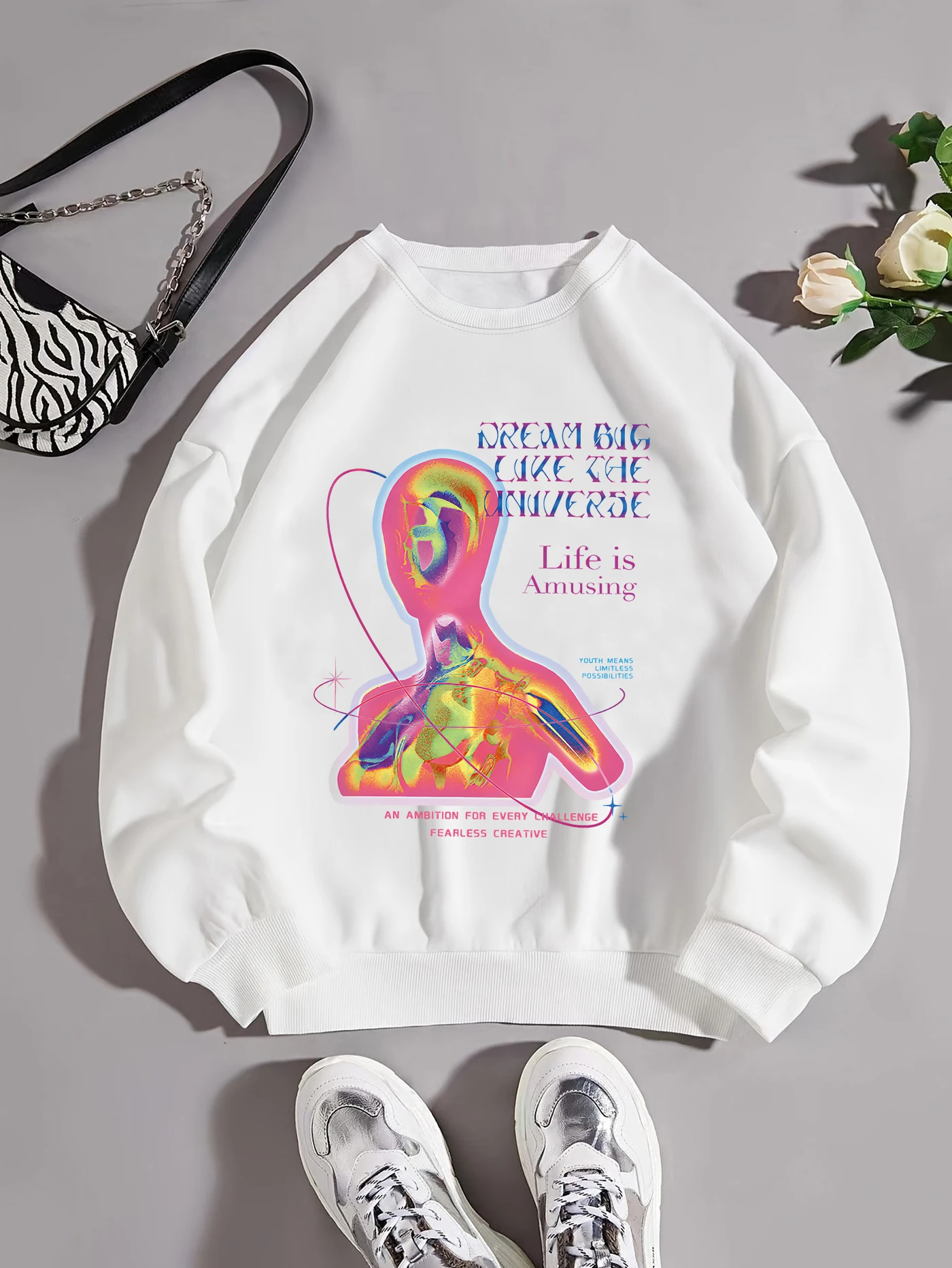 letter print sweatshirt, crew neck casual sweatshirt for winter & fall, women's clothing. 
letter print sweatshirt, crew neck casual sweatshirt for winter & fall, women's clothing.