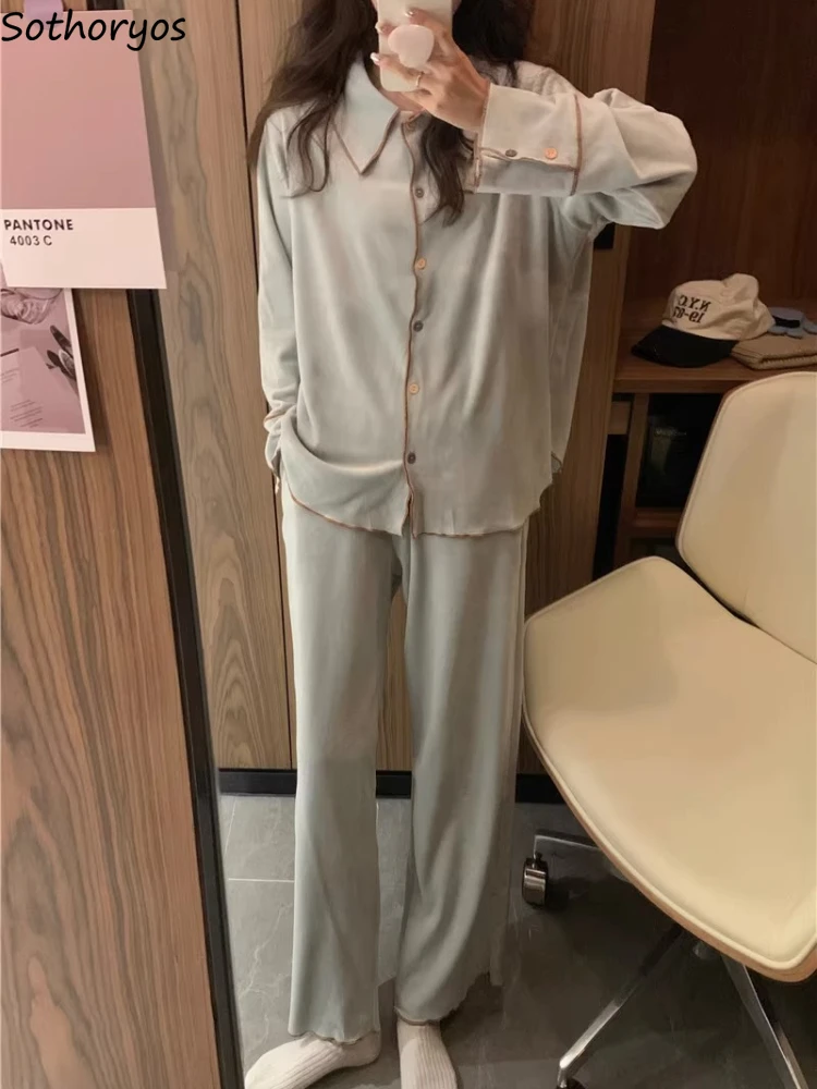 Pajama Sets Women Turn-down Collar Plus Velvet Long Sleeve Homewear Flannel Autumn Button Sleepwear Korean Fashion Ulzzang Chic
Pajama Sets Women Turn-down Collar Plus Velvet Long Sleeve Homewear Flannel Autumn Button Sleepwear Korean Fashion Ulzzang Chic